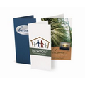 Mini Pocket Folder Foil Stamped - Standard White Paper